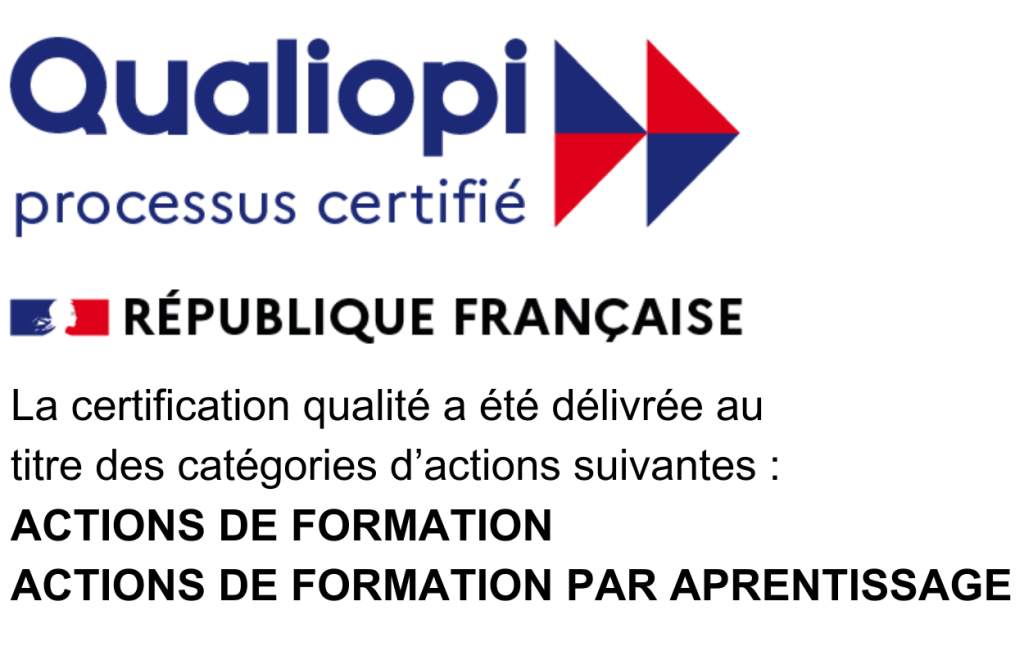Logo Certification Qualiopi - certification du Ministère du Travail